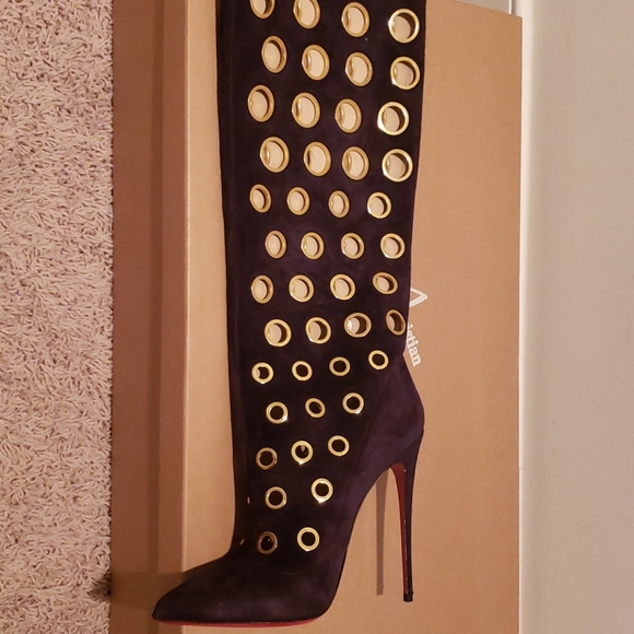 Brand New Christian Louboutin Grommet boots - Picture 4 of 6